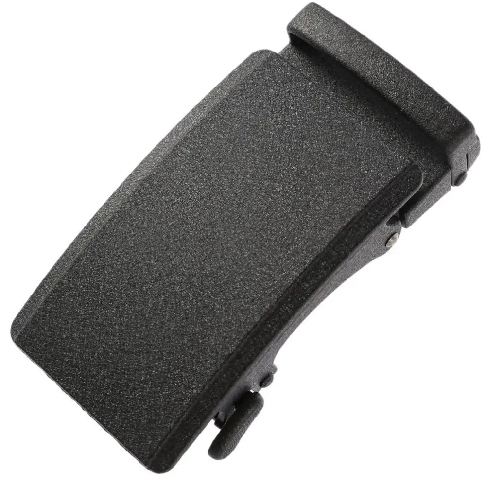 Black metal belt buckle for Nixon automatic belt with textured finish