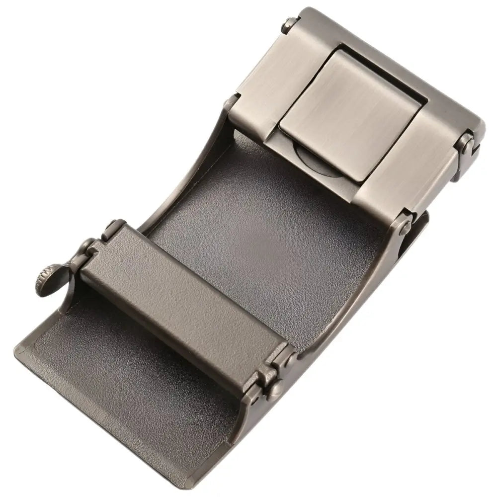 Silver Tone Robby Automatic Belt Buckle with Textured Accents showcasing a stylish belt buckle