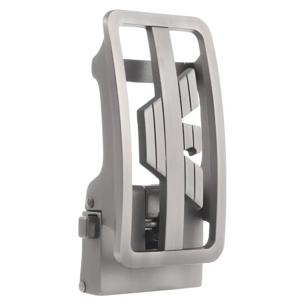 Silver-toned belt buckle featuring Eagle Logo design for stylish accessories