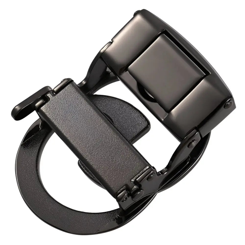 Silver Interlocking G belt buckle for elegant Indy belts, crafted in metal
