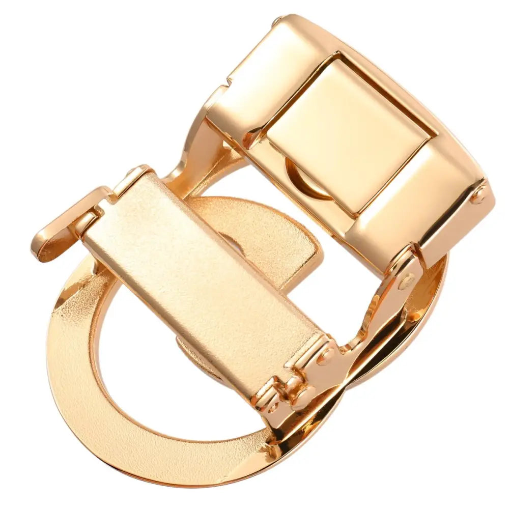 Gold-colored metal buckle for Silver Interlocking G Belt Buckle, perfect for indy belt