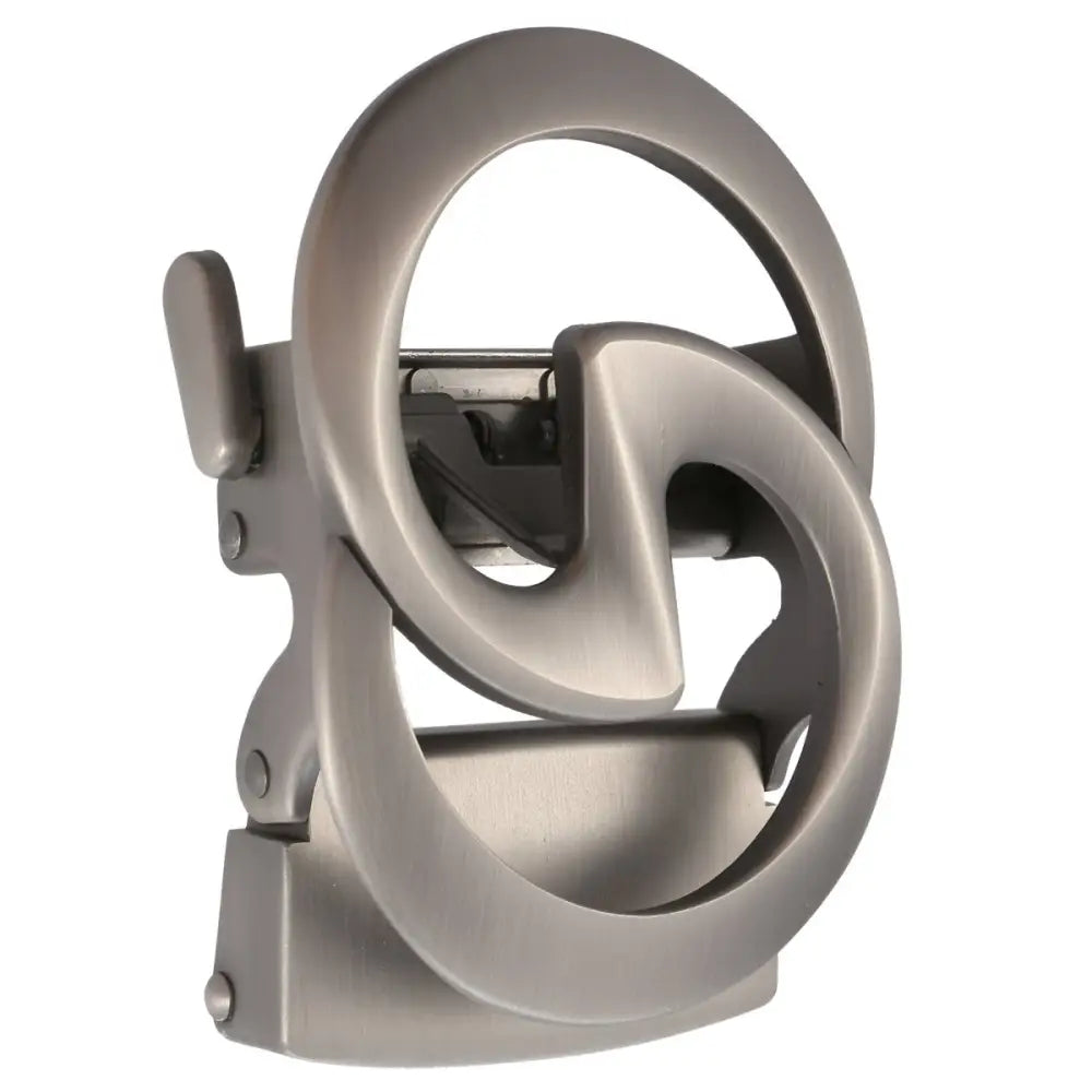 Silver-toned interlocking G belt buckle for elegant Indy belt and belt buckle accessories