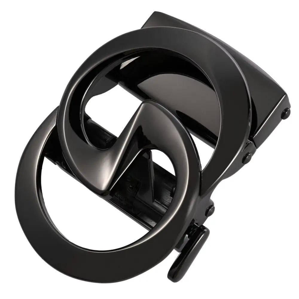 Black metal belt buckle for Silver Interlocking G Indy belt buckle and elegant belts