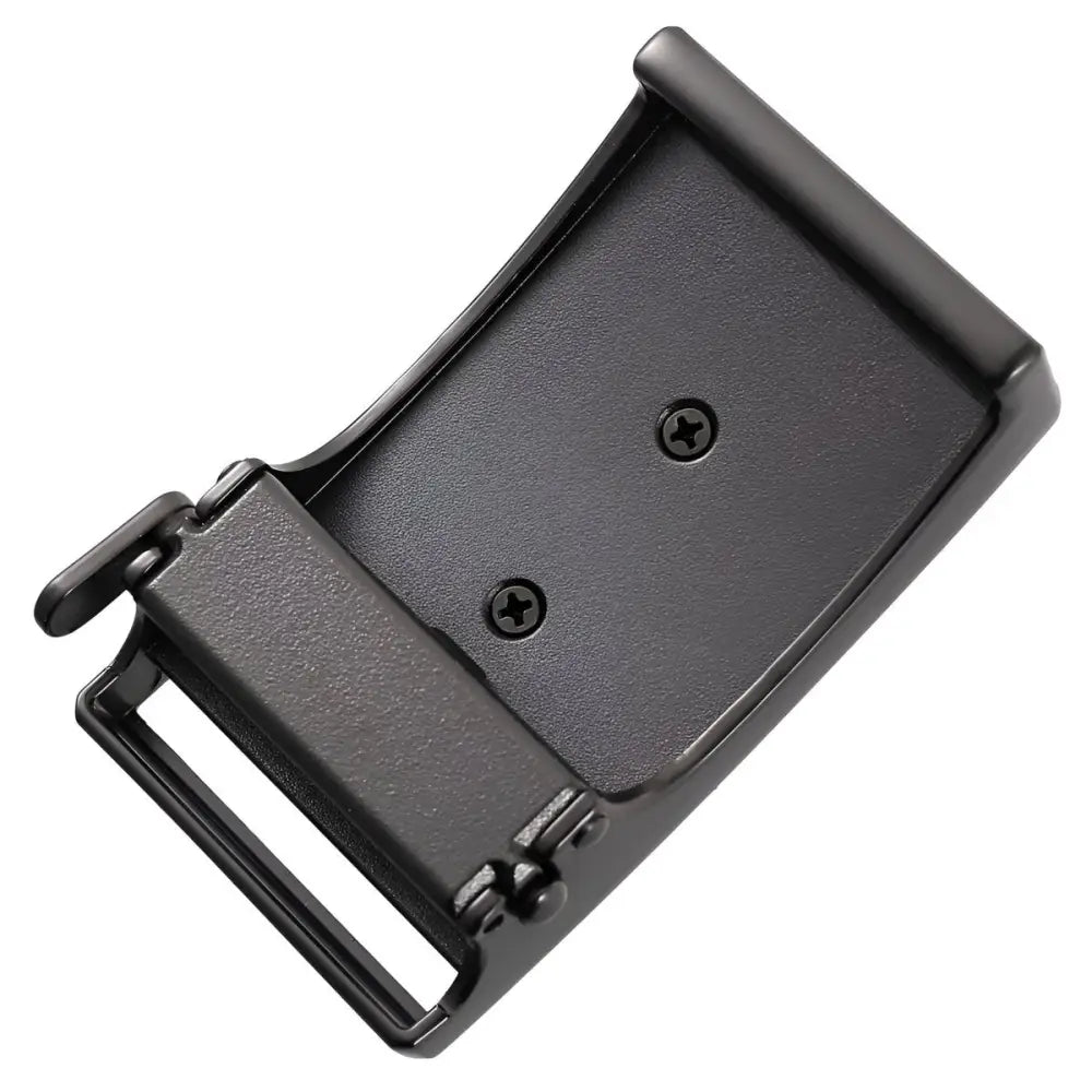 Black metal belt buckle with crocodile design for men suitable for formal wear