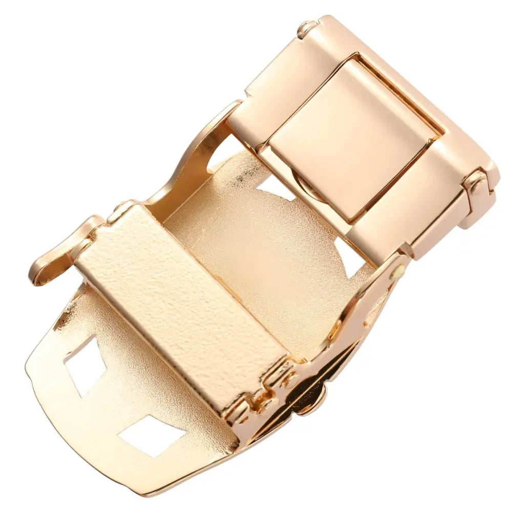 Gold-colored metal belt buckle featuring an intricate Dragon Emblem design for Western fashion