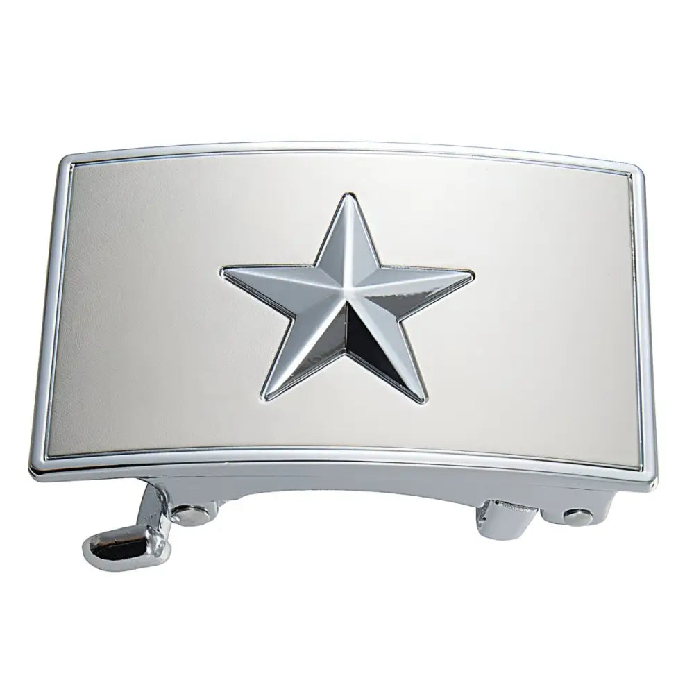 Silver belt buckle with star design for Siemen Automatic Belt and automatic belt buckle