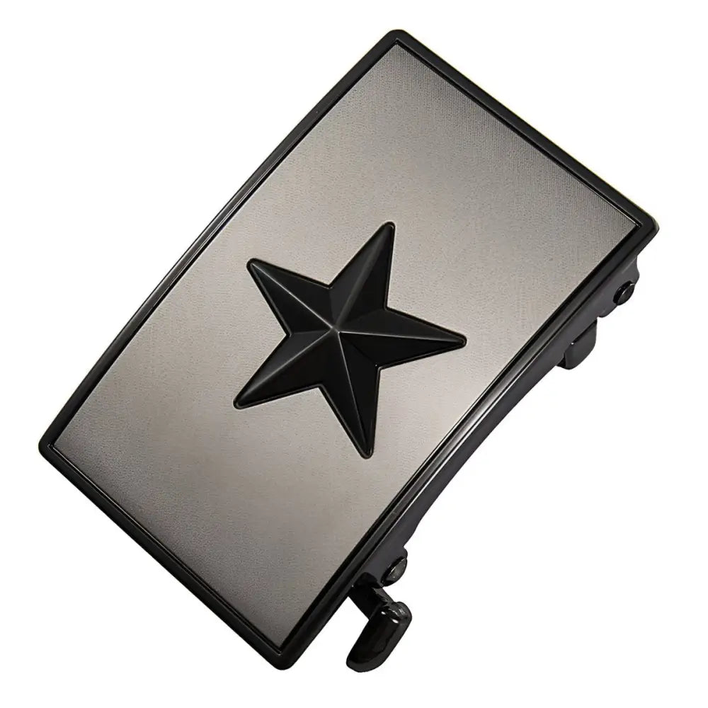 Rectangular belt buckle with star design for Siemen Automatic Belts, durable automatic belt buckle
