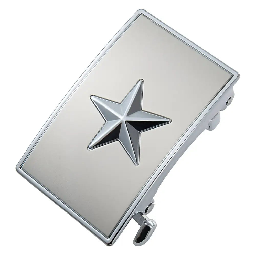 Silver belt buckle with star design for Siemen automatic belts and automatic belt buckle products