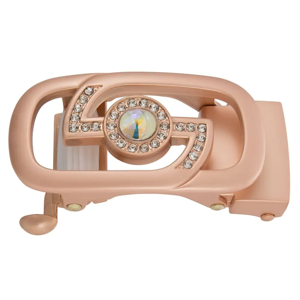 Rose Gold Belt Buckle with Rhinestones for Elegant Accessories