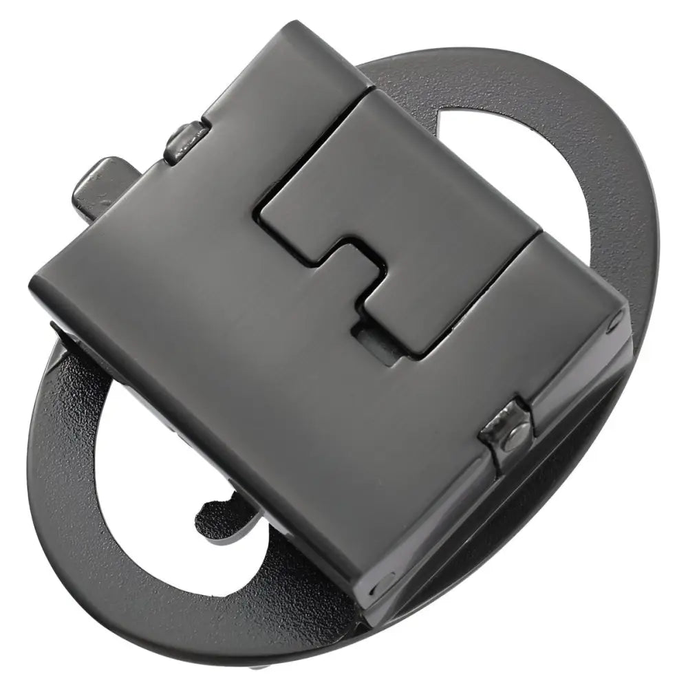 Black metal belt buckle featuring Basile Puma motif and Jaguar emblem for stylish accessories