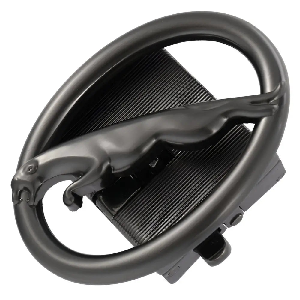 Black Jaguar car emblem featuring Basile Puma motif for stylish belt buckle design