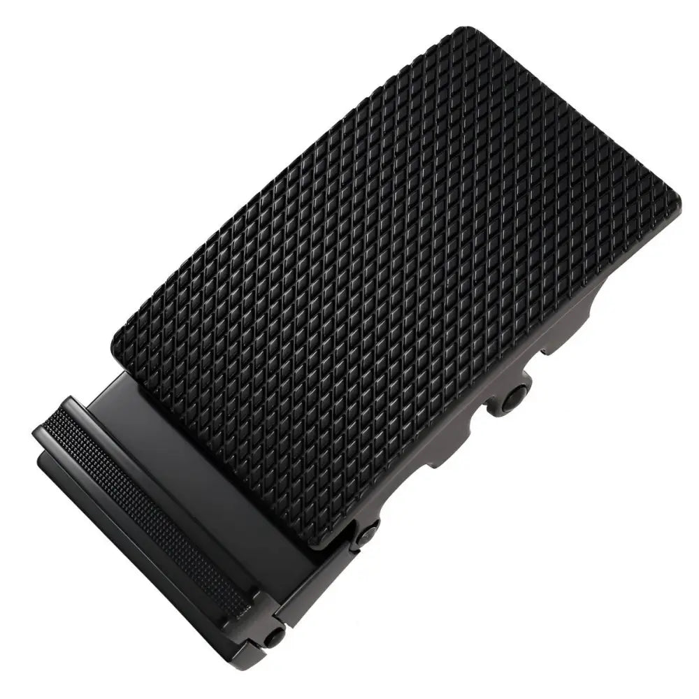 Black textured belt buckle for stylish wear on Black Textured Ratchet Belt Buckle product