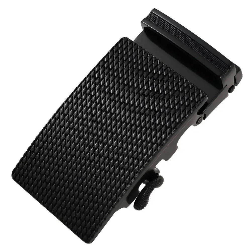 Black textured belt buckle for stylish wear from Black Textured Ratchet Belt Buckle product