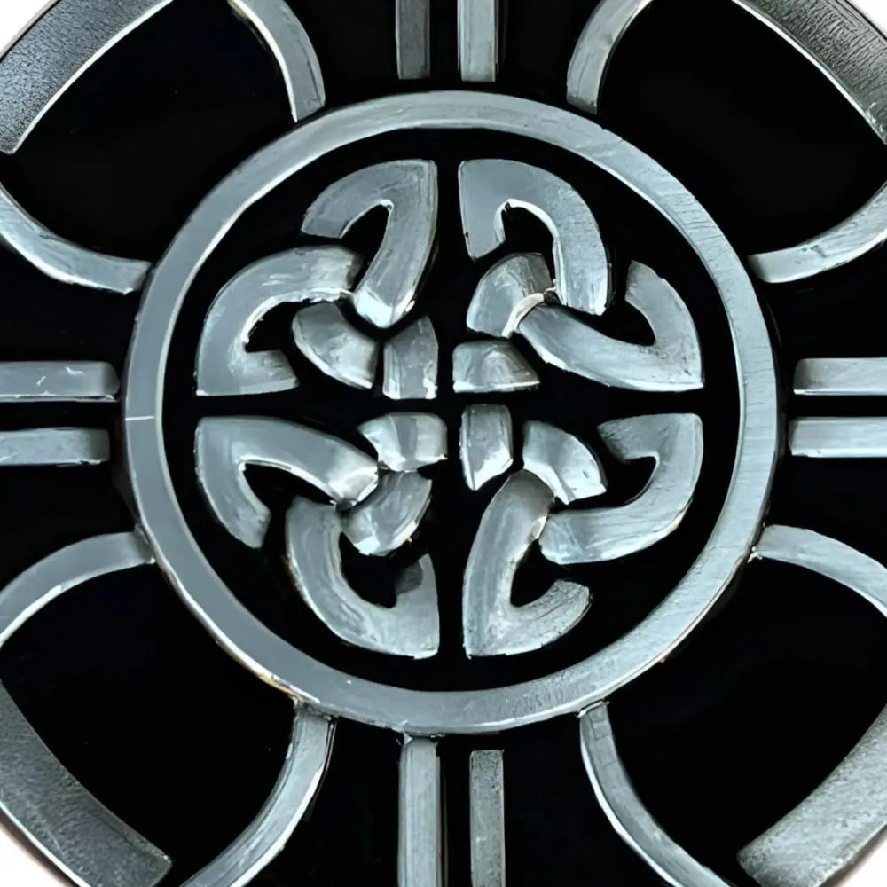 Silver Celtic knot design belt buckle for Celtic belts and accessories