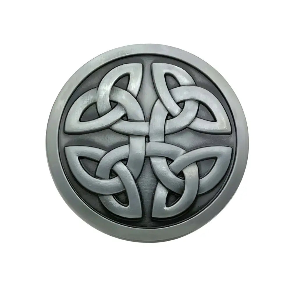 Circular Celtic Knot Belt Buckle Cadou Model in Bronze or Metal showcasing intricate design