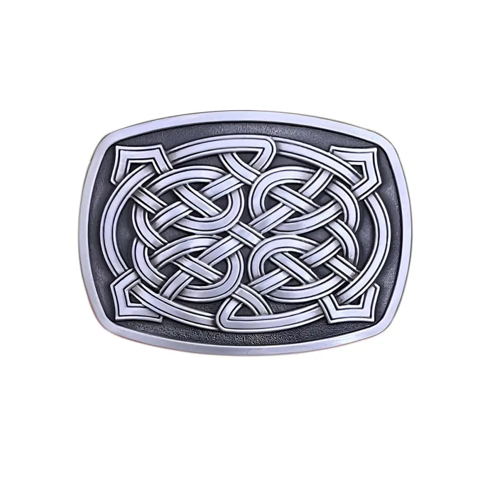 Silver Celtic knot belt buckle for men or women, stylish celtic belt buckle design