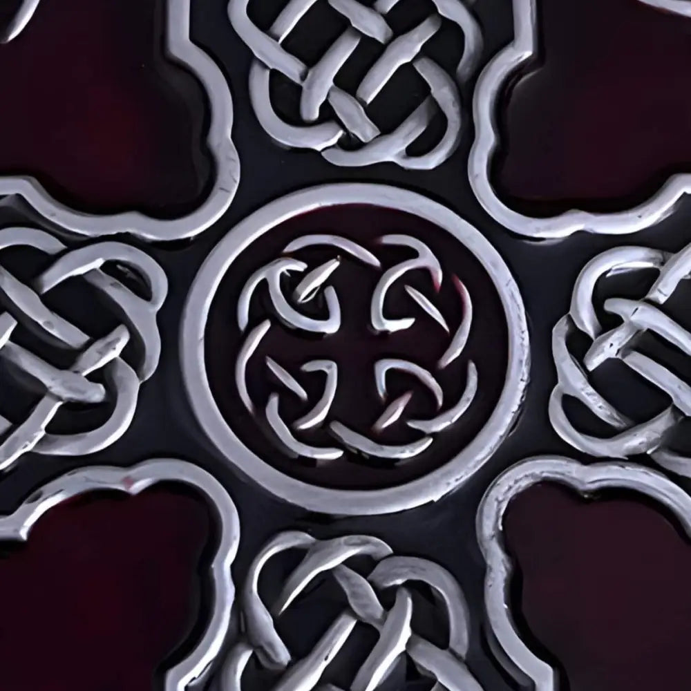 Celtic knot cross brooch inspired by ancient civilization design, perfect for apparel accessories