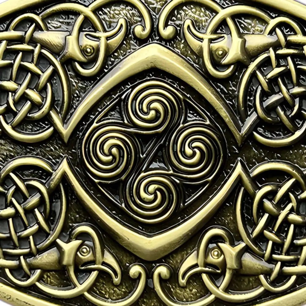Silver Celtic Knot Maodan Belt Buckle with Intricate Design, exquisite belt buckle accessory