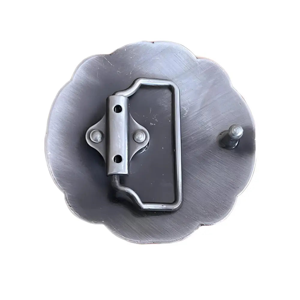 Silver Celtic Knot Pendant featuring a metal belt buckle in intricate design