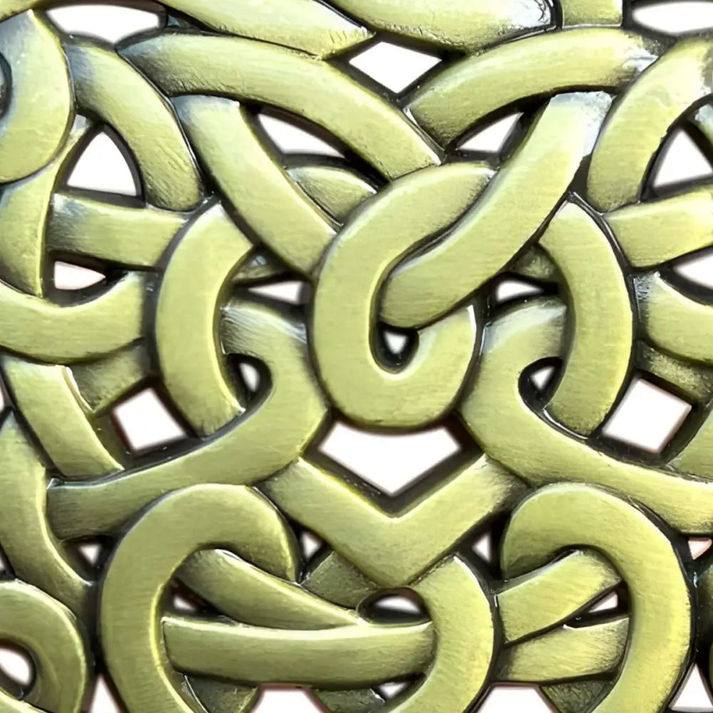 Silver Celtic Knot Belt Buckle with intricate Celtic knotwork design for a stylish belt