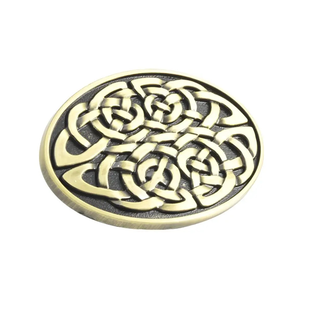 Oval Celtic knot brooch and belt buckle from the Celtic Knot Collection
