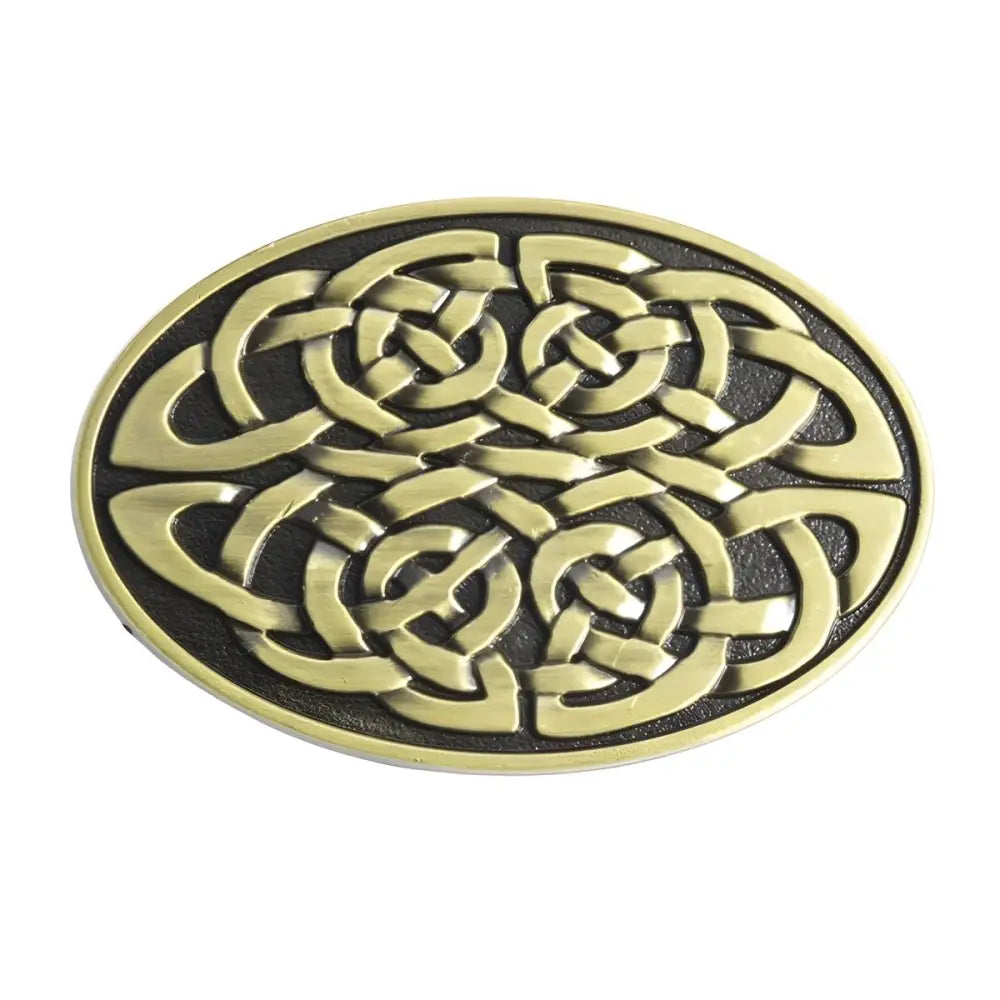 Oval Celtic Knot Belt Buckle in the Collection, a decorative and durable belt buckle