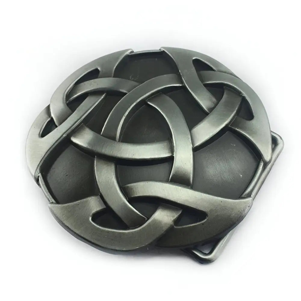 Silver Celtic Knot Belt Buckle featuring intricate celtic belt buckle design for Celtic belts