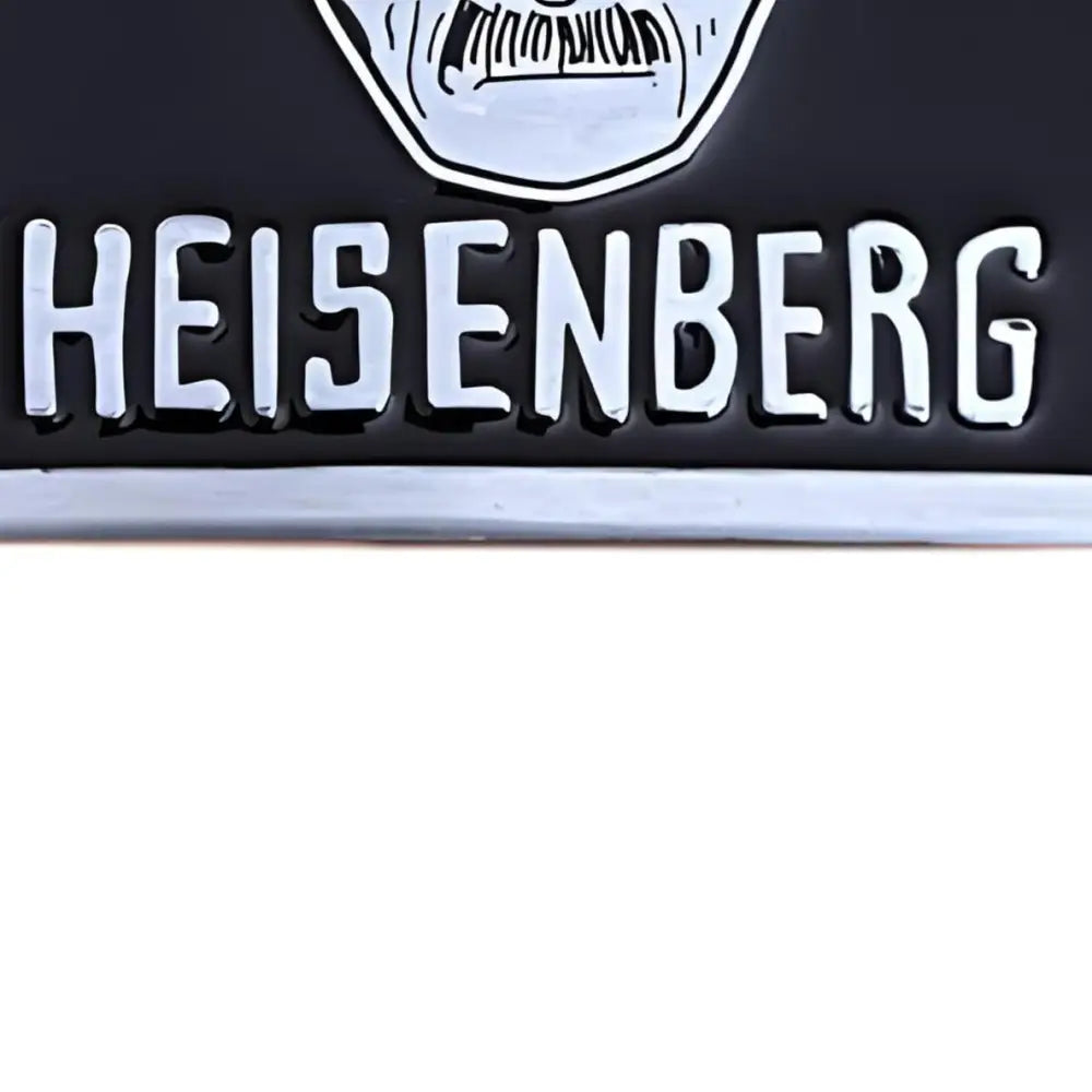 Breaking Bad belt buckle with Heisenberg skull emblem design for Walter White fans