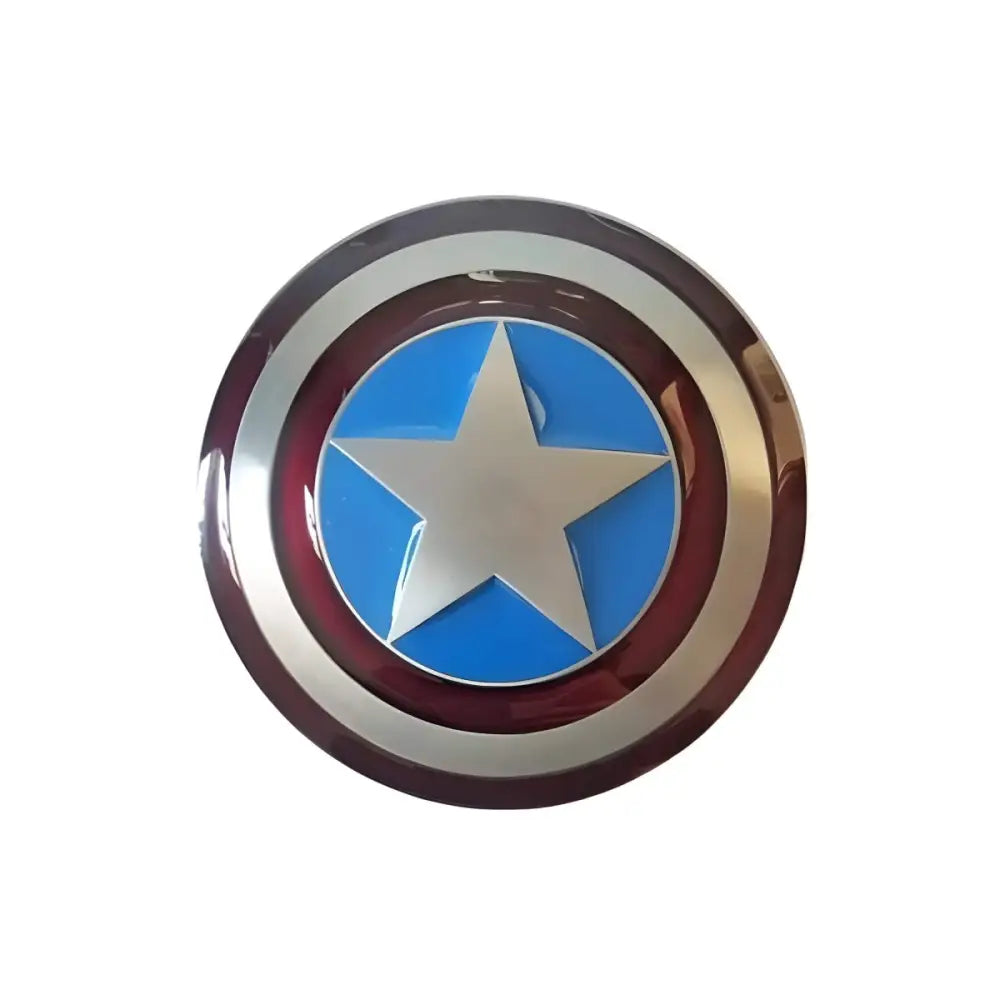 Captain America shield belt buckle with iconic patriotic design for authentic style