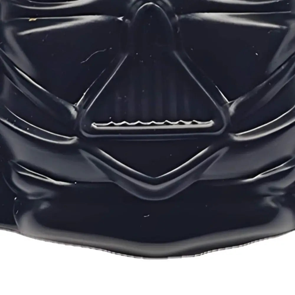 Black Darth Vader mask with belt buckle for cosplay or collection purposes