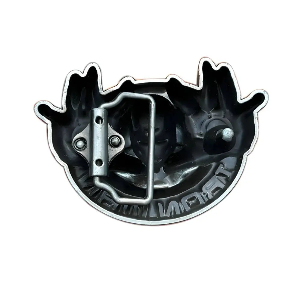 Iron Man movie themed belt buckle featuring Iron Man emblem for fans and accessories