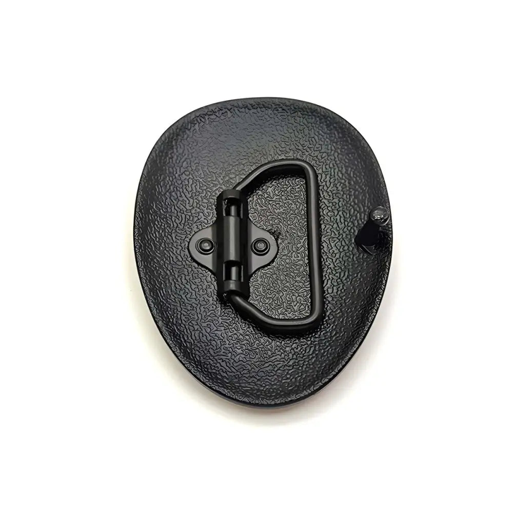 Black textured belt buckle featured with Red Spider-Man Mask with Web Design product