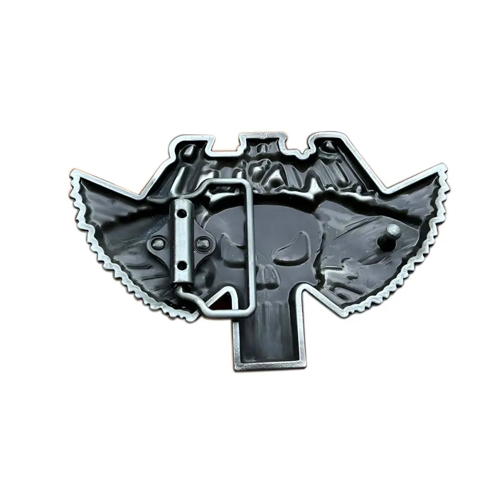 Silver Punisher Skull Cinema Belt Buckle with Guns and Bullets belt buckle for cinema belt