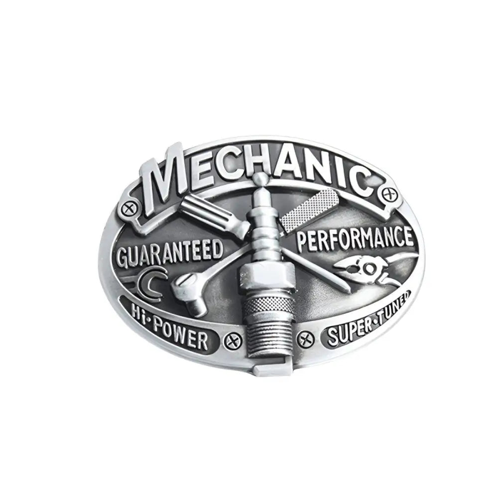 Silver mechanic belt buckle from the Silver Mechanic Belt Buckles Set for men’s fashion