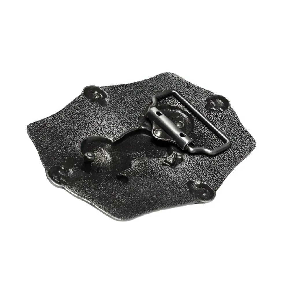 Metal belt buckle back featuring American Flag design for stylish motorcycle accessories