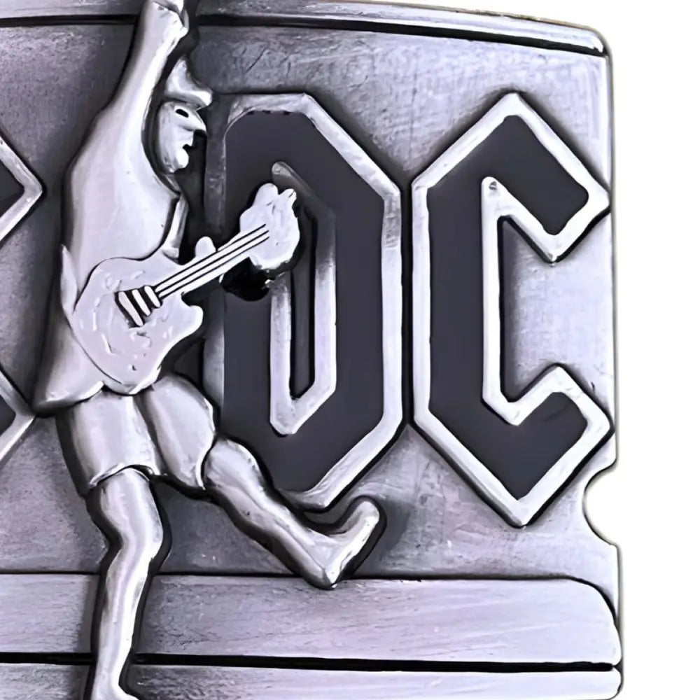 AC/DC belt buckle ceinture musique rock band accessory for music fans