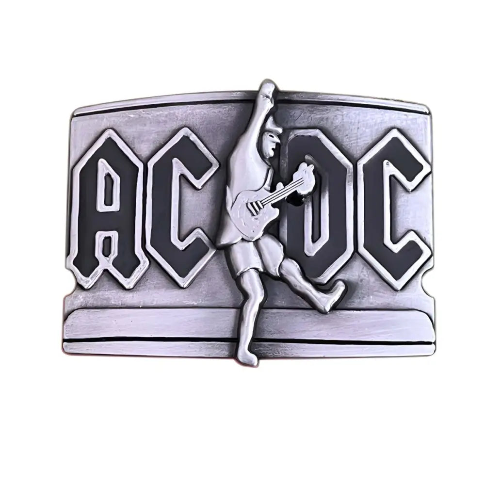 AC/DC belt buckle ceinture musique rock band accessory for music enthusiasts