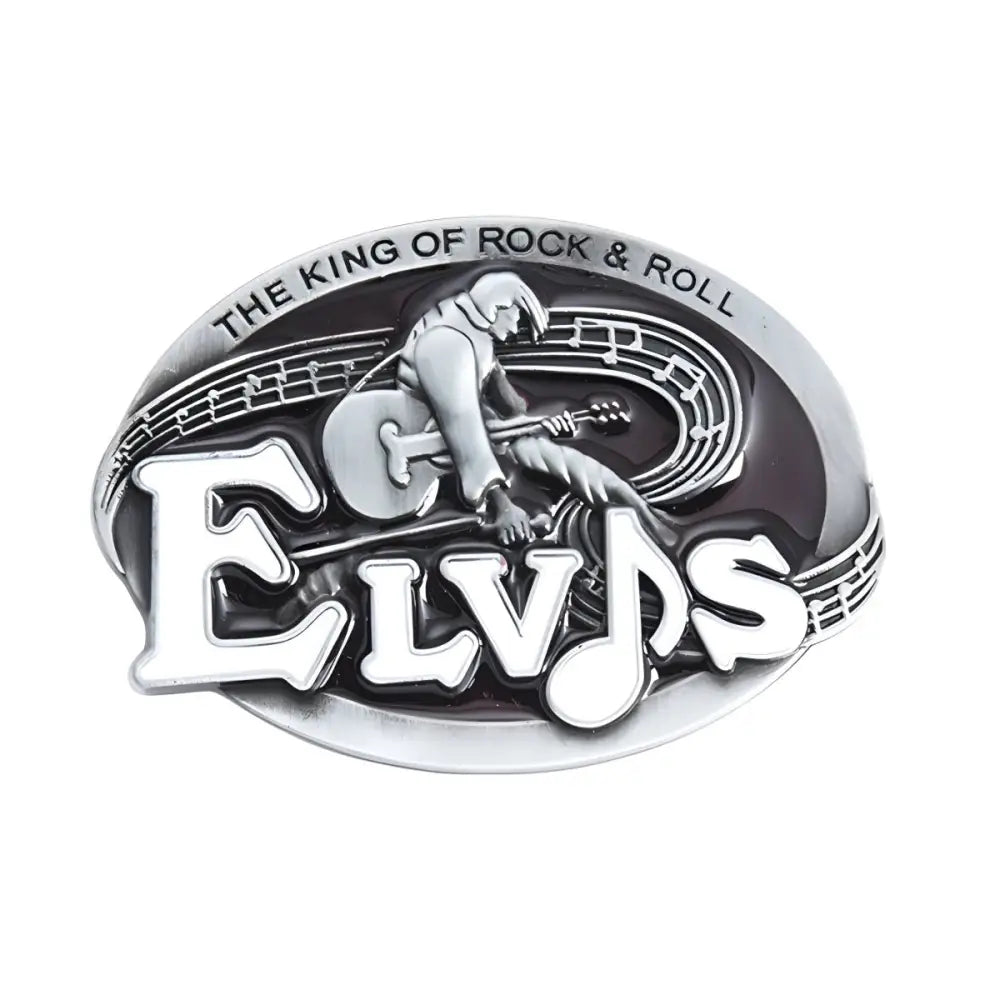 Elvis Presley belt buckle for rock n roll fans, metal accessory inspired by Elvis