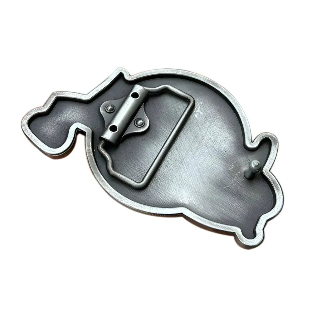 Metal belt buckle featuring Elvis Presley emblem for music and collectible enthusiasts
