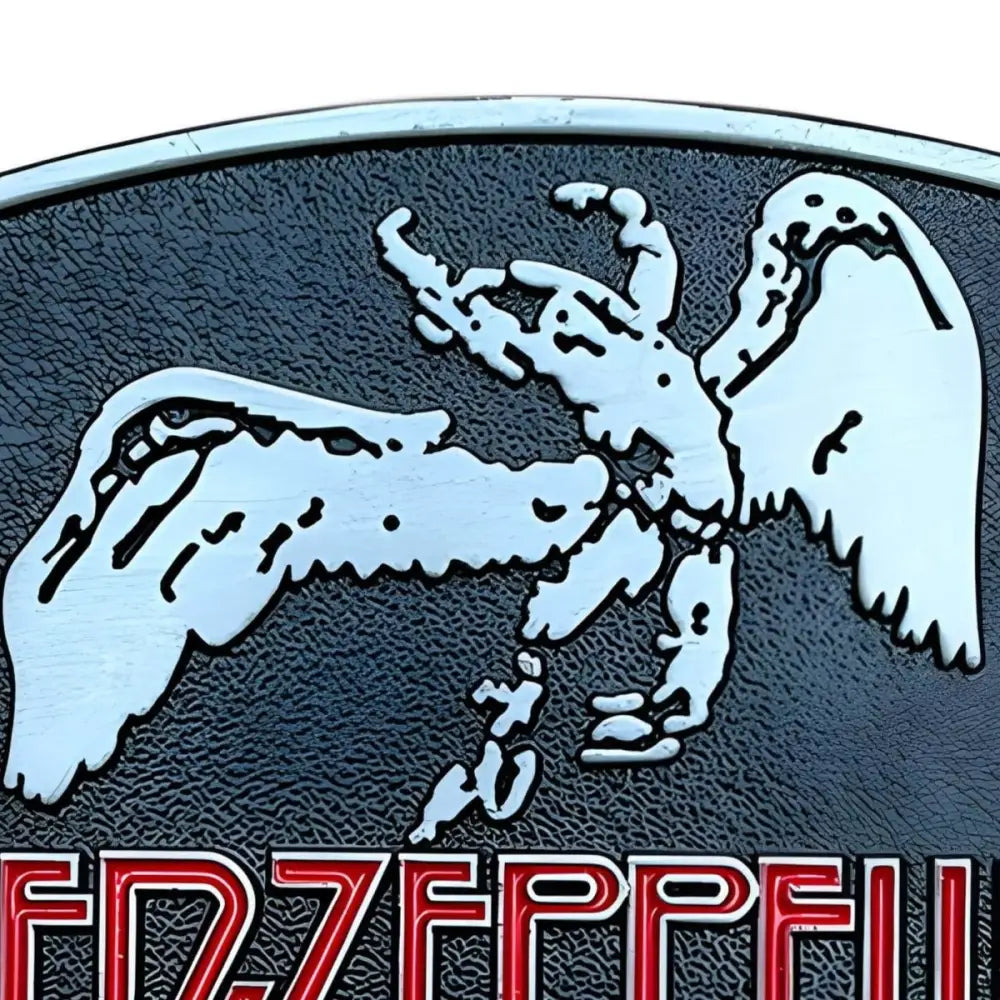 Led Zeppelin winged figure emblem belt buckle for Led Zeppelin and Hunter Music fans