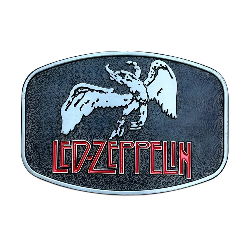 Led Zeppelin belt buckle featuring Winged Figure design for Led Zeppelin and Hunter Music fans