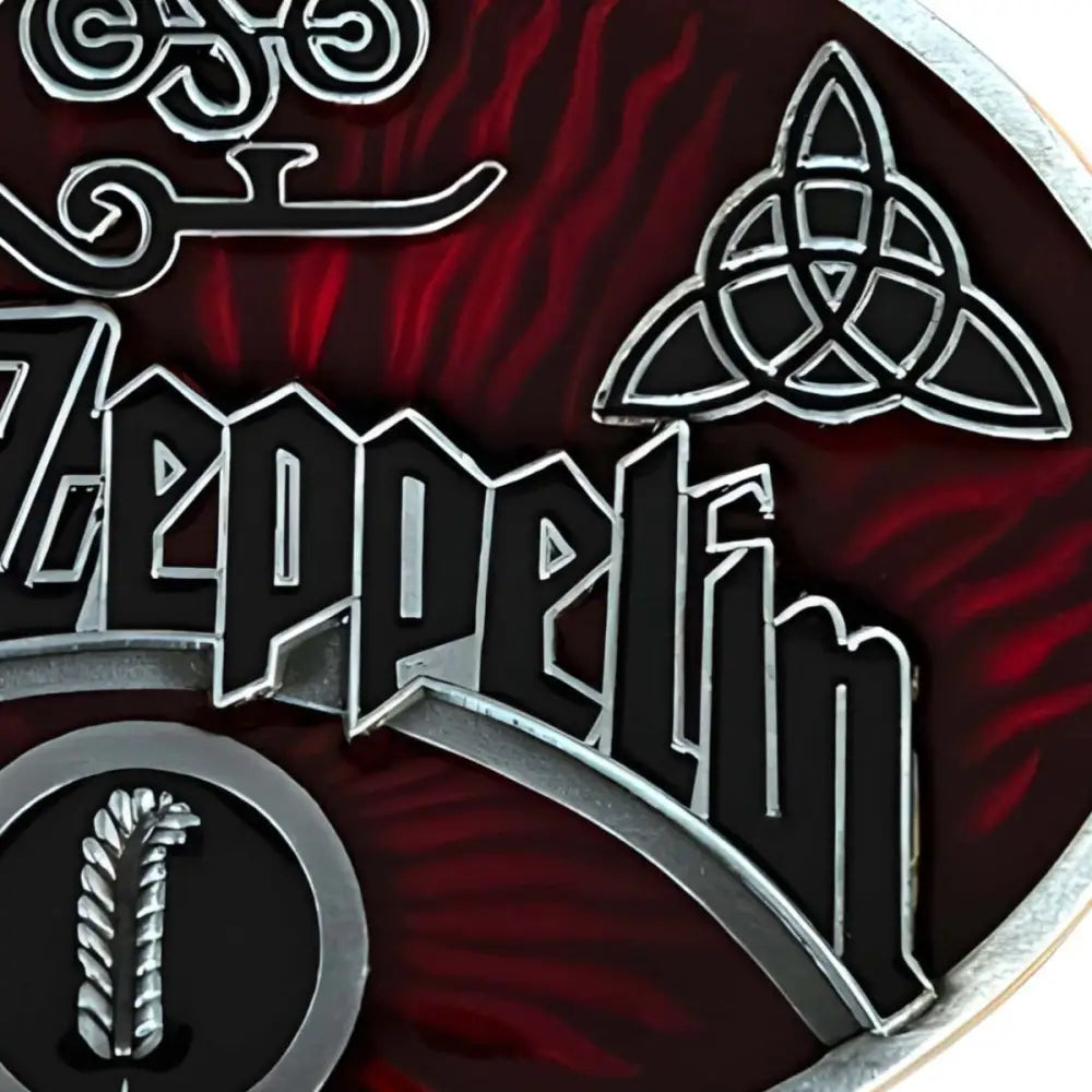 Led Zeppelin emblem belt buckle, vintage Led musique accessory for fans