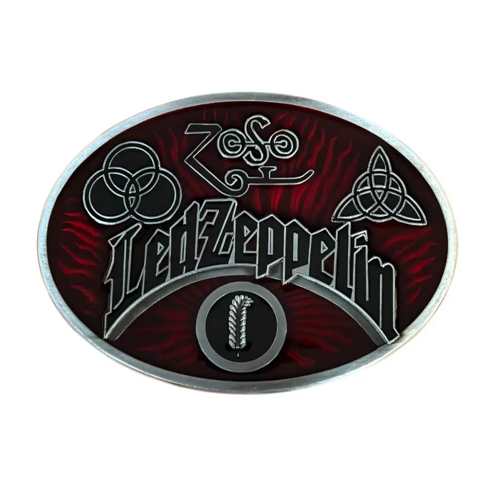 Led Zeppelin belt buckle featuring vintage Ceinture Musique Led accessory design
