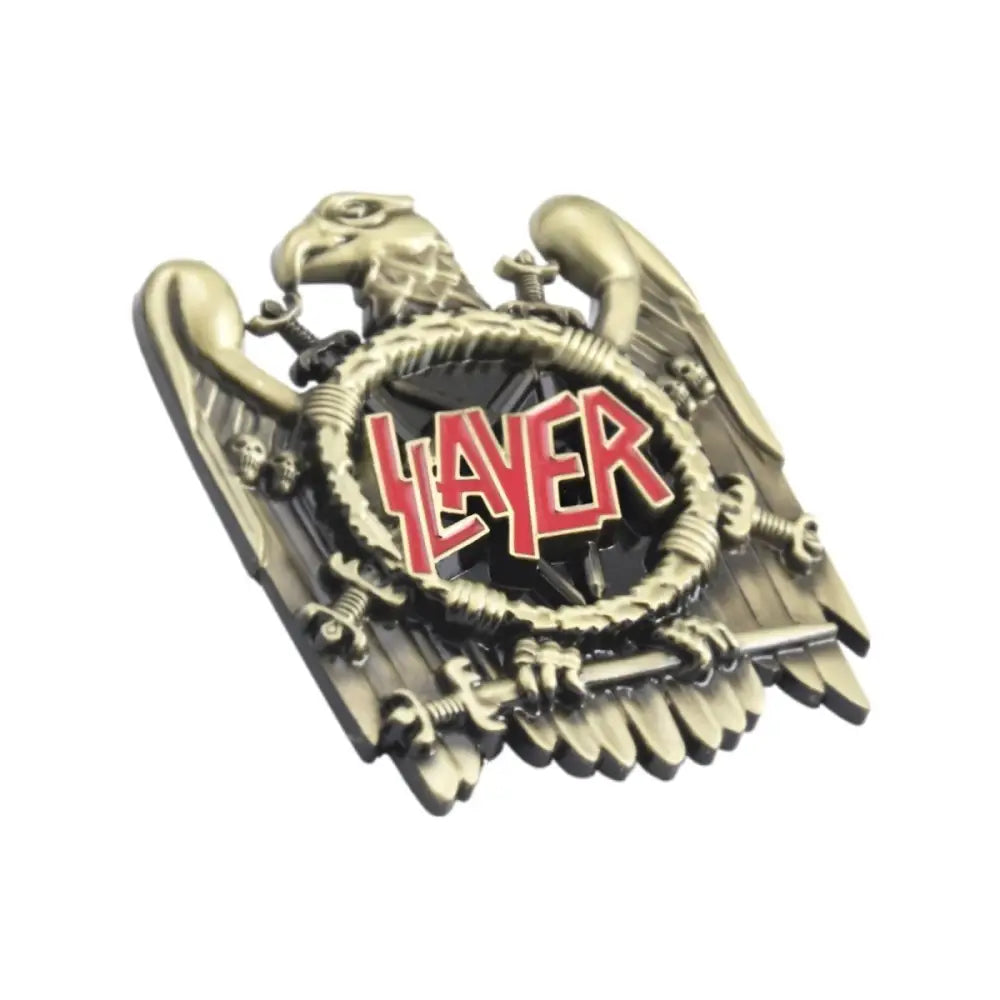 Metal Slayer eagle emblem belt buckle designed for metal music fans