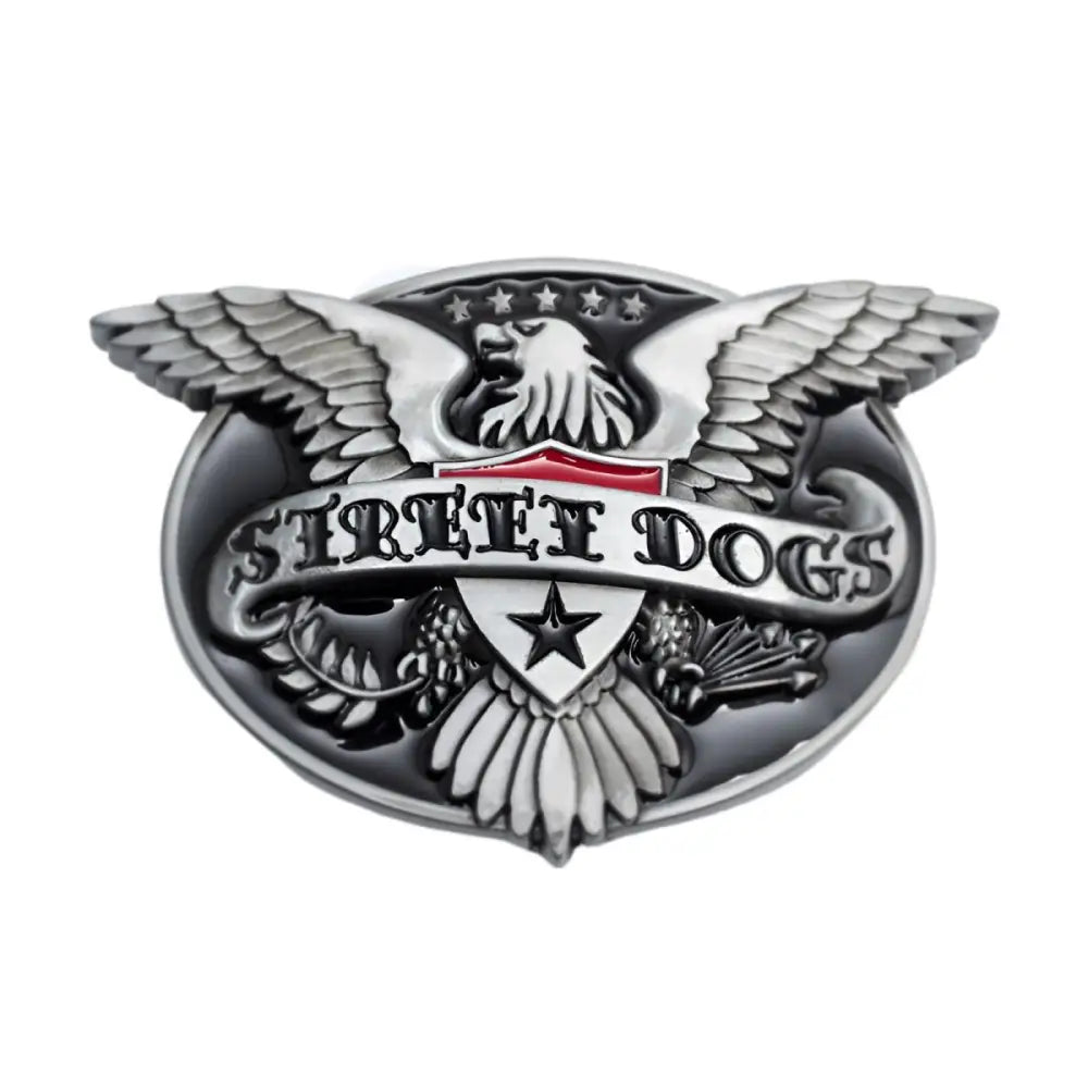 Metal Street Dogs eagle emblem for Dogs Music belt buckle featuring street dogs design