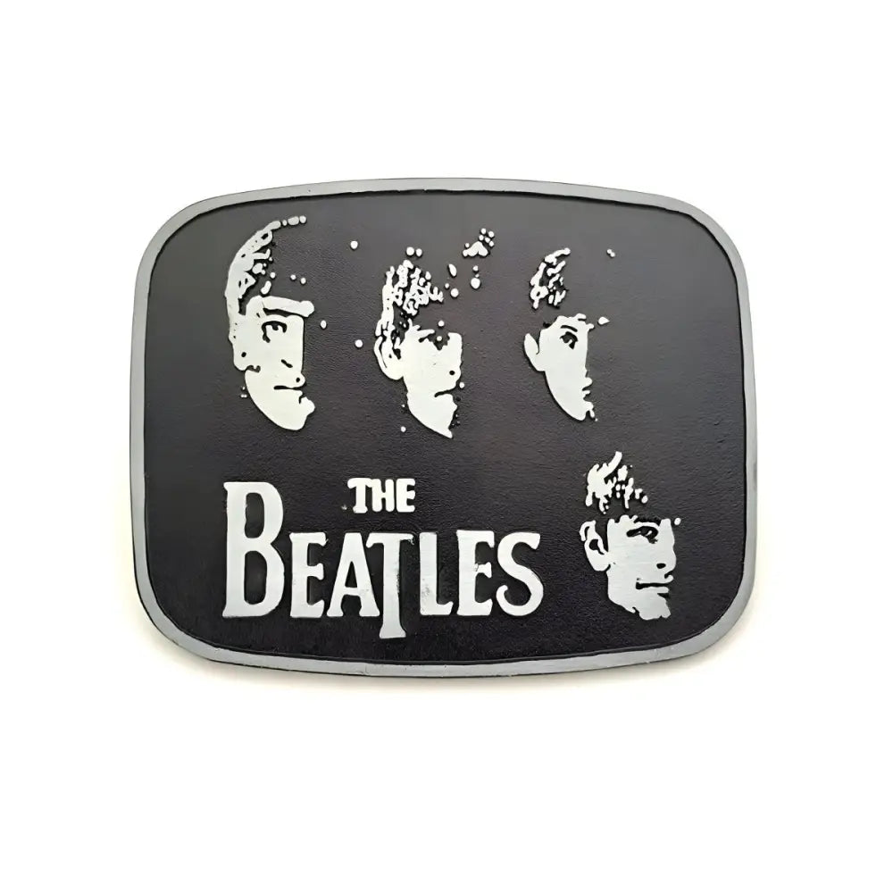The Beatles belt buckle for fans of classic rock accessories showcasing iconic band imagery