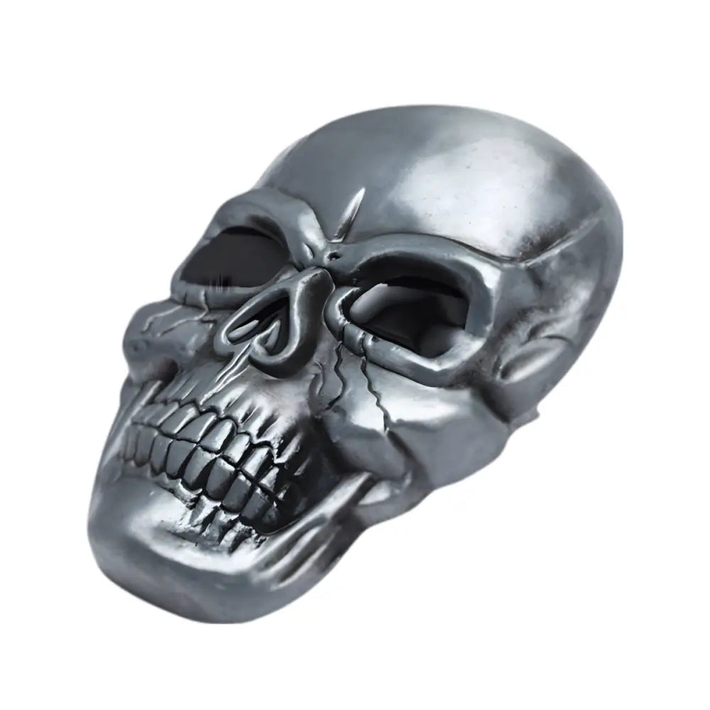 Metallic skull head decorative sculpture for hardy model displays innovation and style