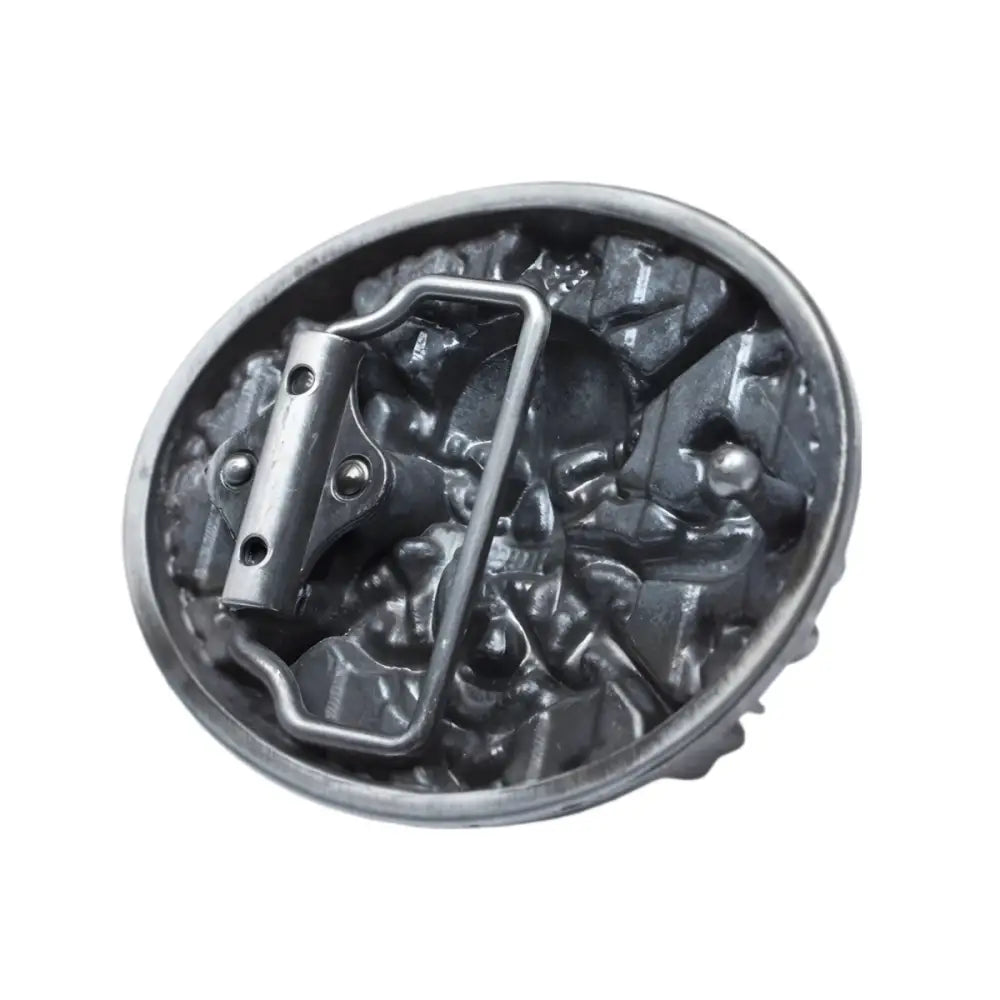 Silver Skull and Snake Belt Buckle for Eternity Belts showcasing an elegant belt buckle design