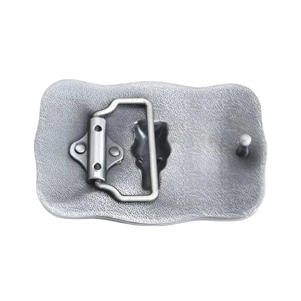 Metal belt buckle back for Western Belt Buckle with Bull Skull in Wild West style