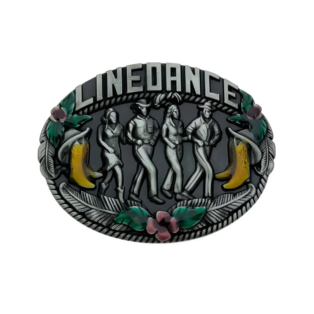 Western Line Dance Belt Buckle for Elegant Ceinture Western Line Style showcasing intricate design